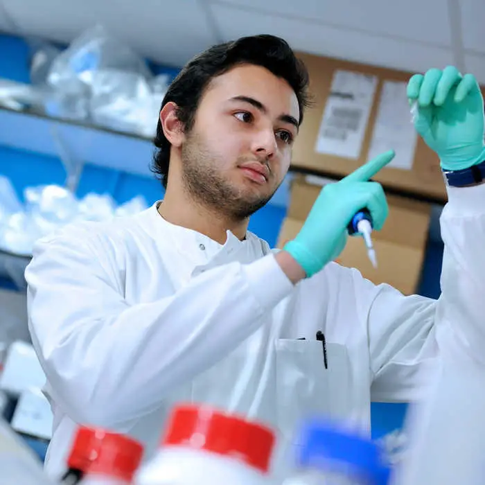 portrait of male biomedical sciences student