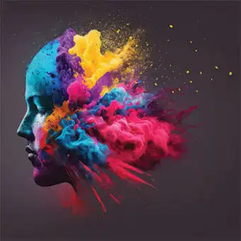 Colour burst head