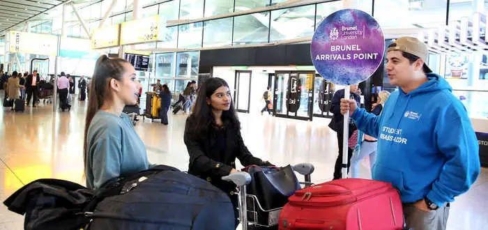 first year students arriving at heathrow airport